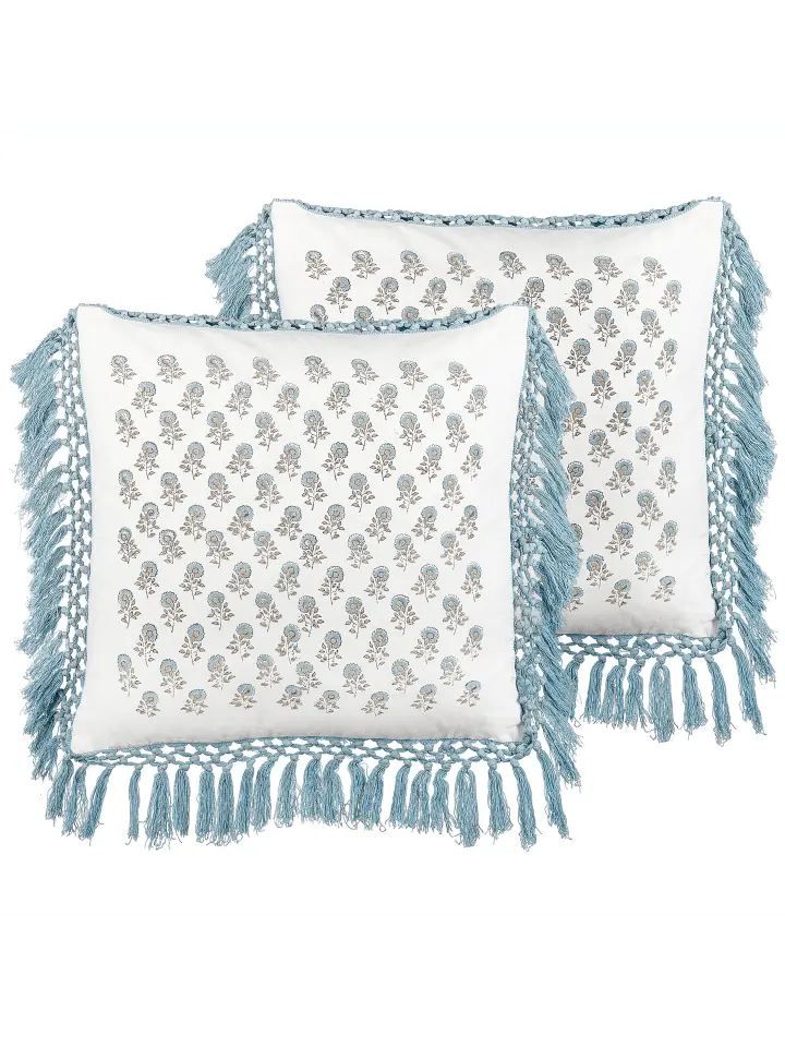 

Декоративная подушка Beliani 2er Set Deko PALLIDA, цвет weiß/blau/grau