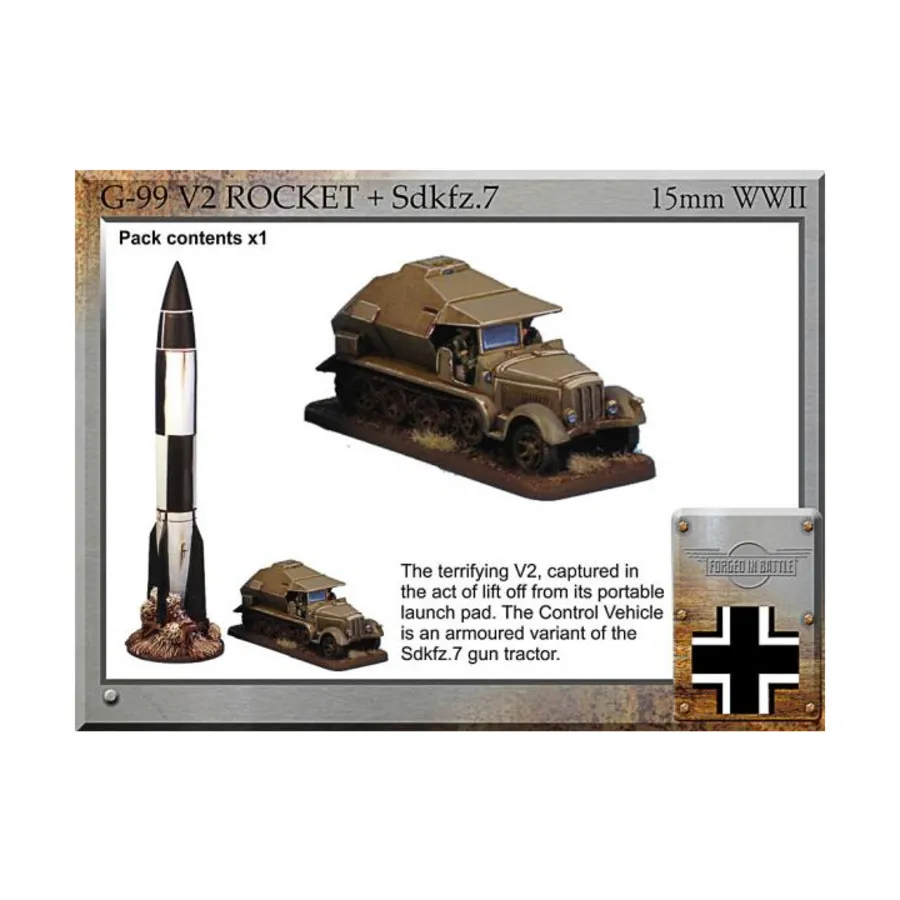 

Ракета V2 и машина управления Sdkfz.7, WWII Miniatures - German Vehicles (15mm)