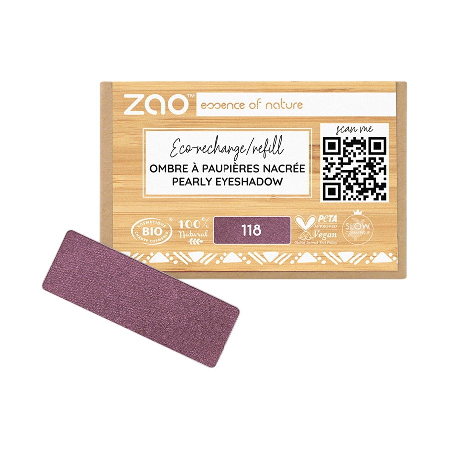

Тени для век и праймер Zao Pearly Eyeshadow Refill, 118 Plum / 1,3 g