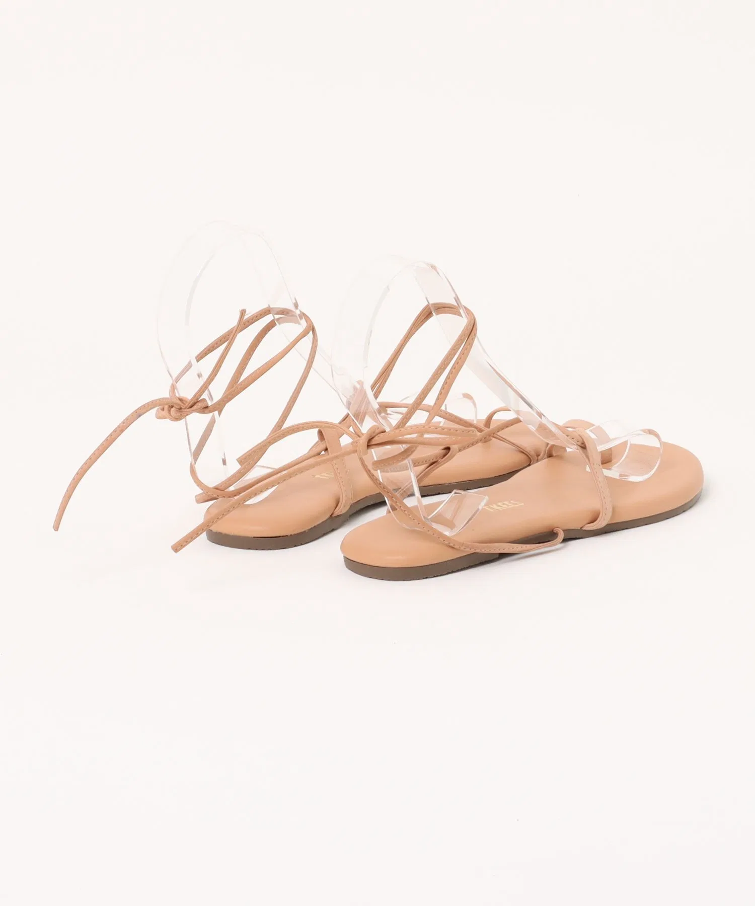Женские кожаные сандалии TKEES JO LEATHER розовые — фото 2