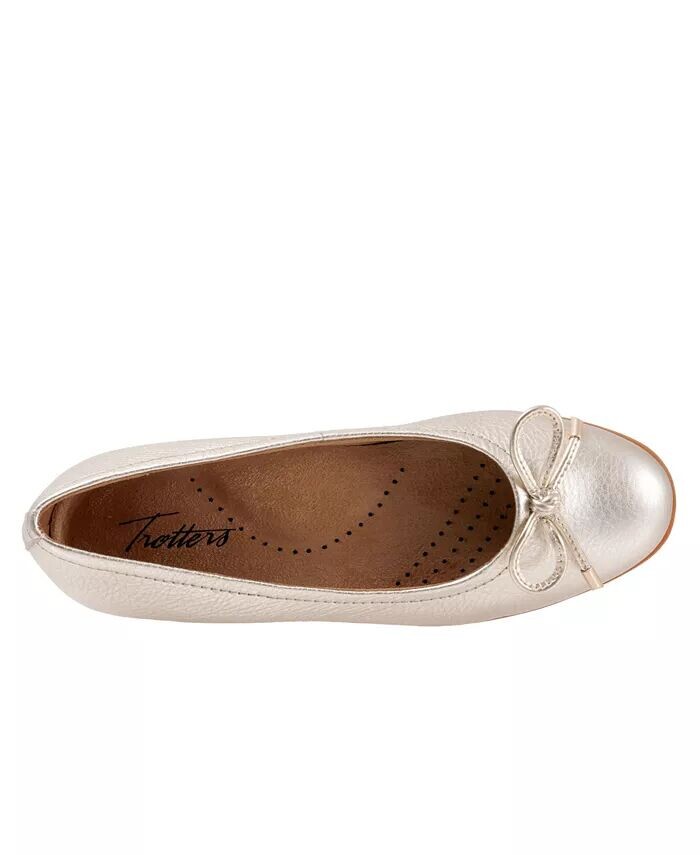 Женские туфли на плоской подошве Dellis Trotters, серебро — фото 4