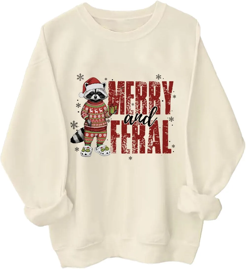 

Толстовка Merry and Feral с капюшоном и принтом енота Czbic