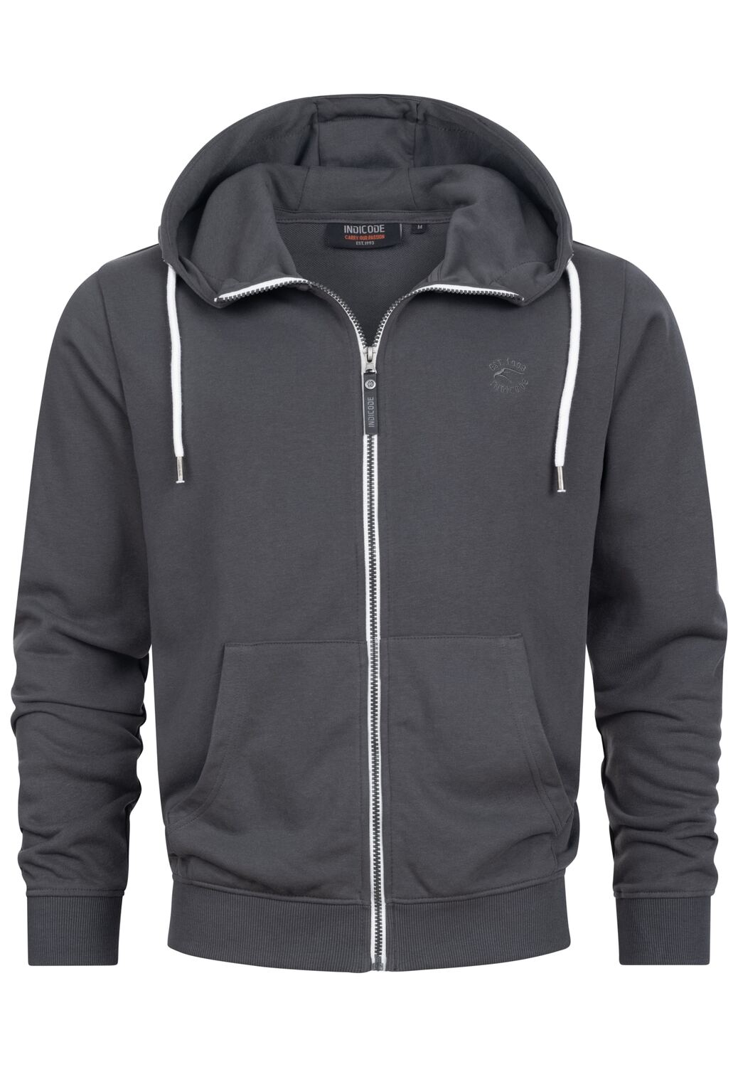 

INDICODE JEANS Толстовка с молнией 'Christos' в темно-сером цвете