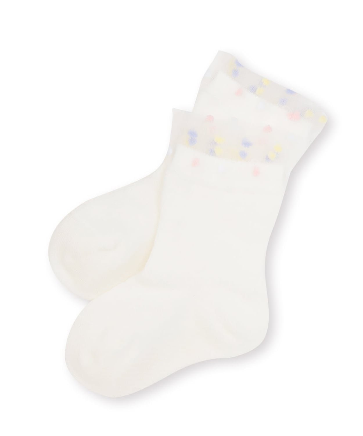 Носки в горошек из тюля SENSE OF WONDER, Off white