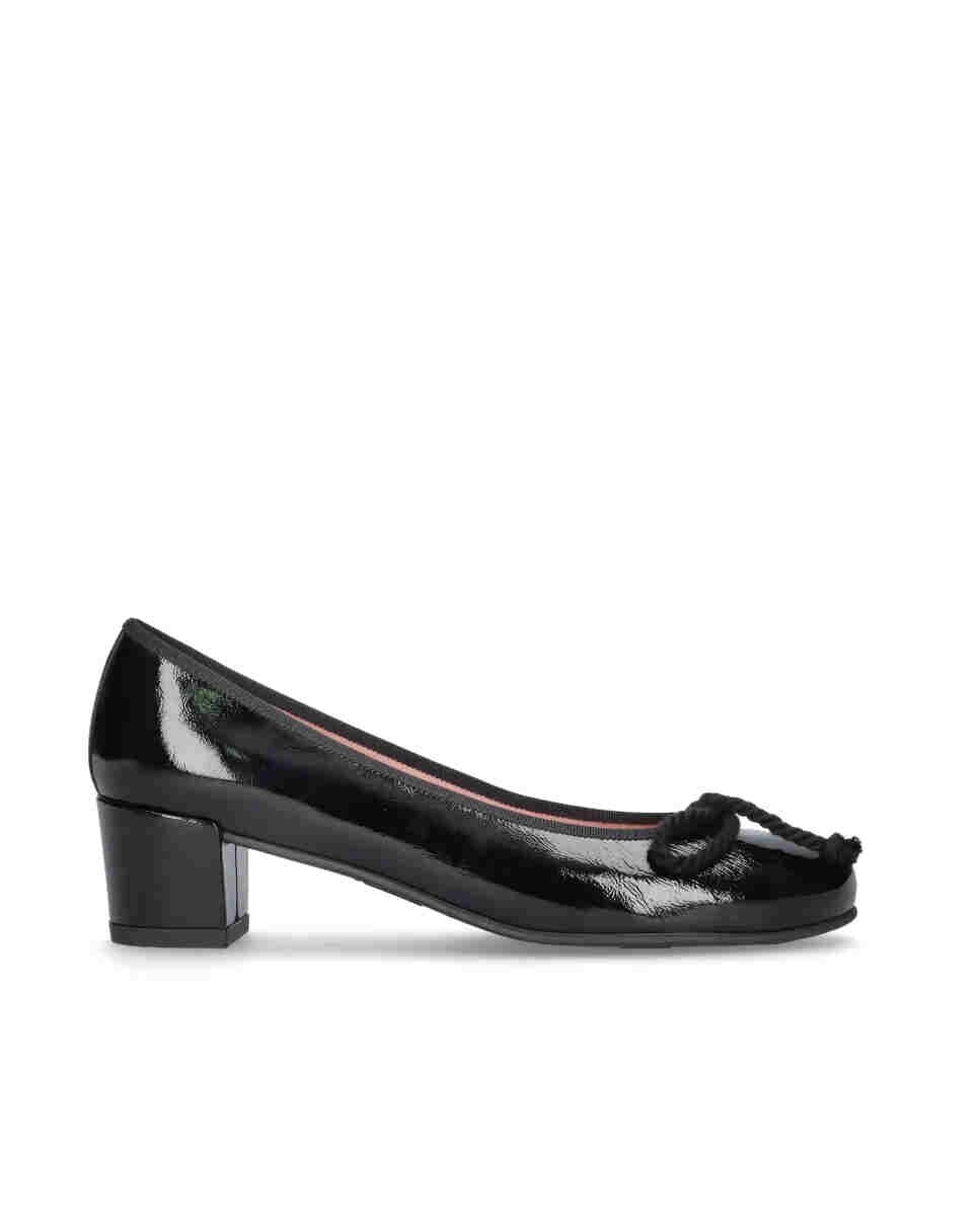 Женские балетки из черной лакированной кожи Pretty Ballerinas, черный
