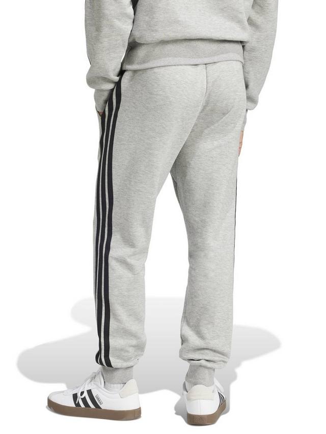 Незаменимые флисовые брюки для бега трусцой в три полосы adidas, цвет Grey Heather/Black — фото 2