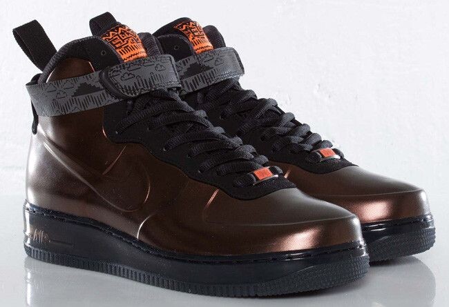 

Кроссовки Nike Air Force 1 Foamposite Bhm Qs Black History Month, медный