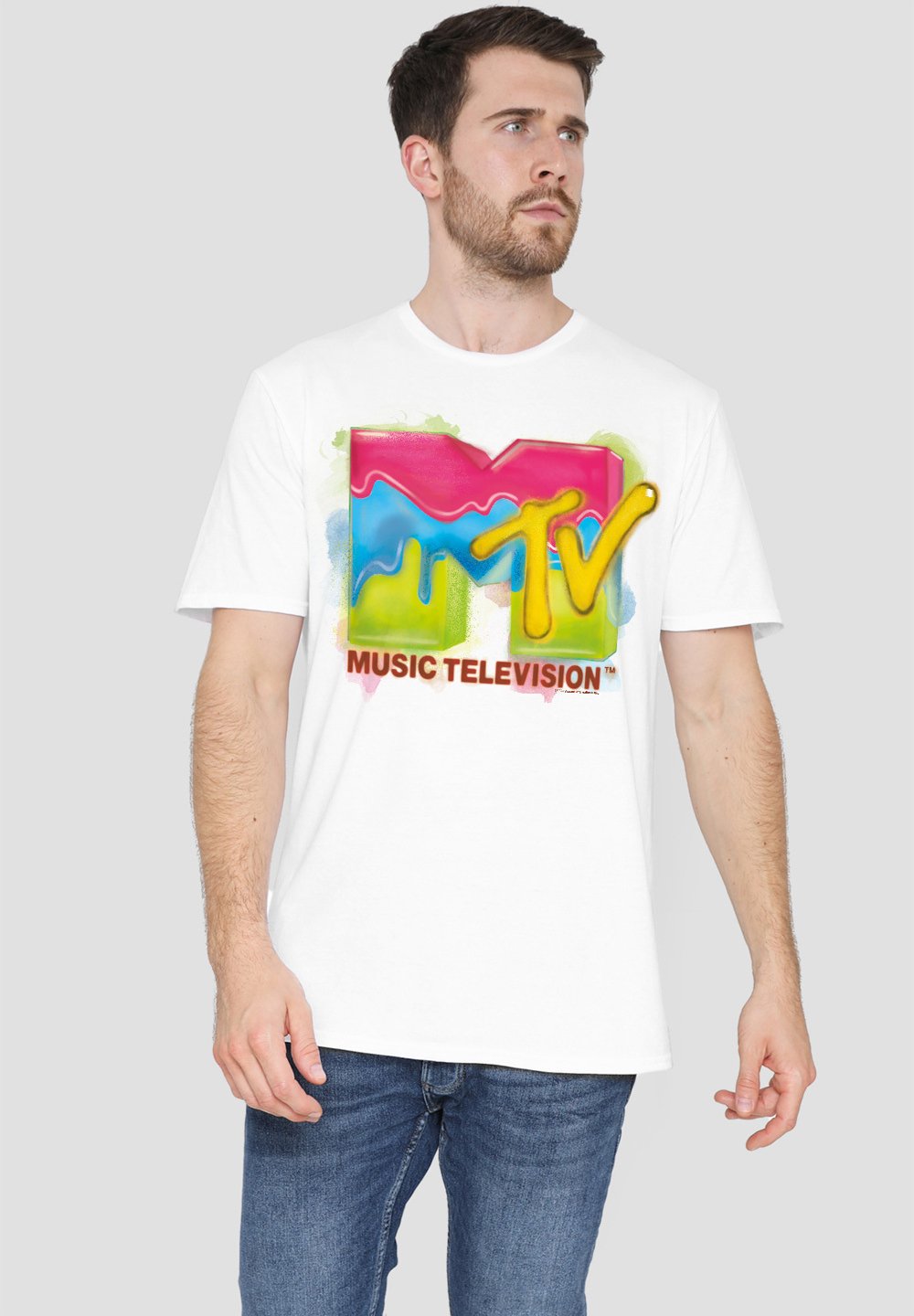 

Футболка с принтом MTV PAINT LOGO Cotton Soul, белый