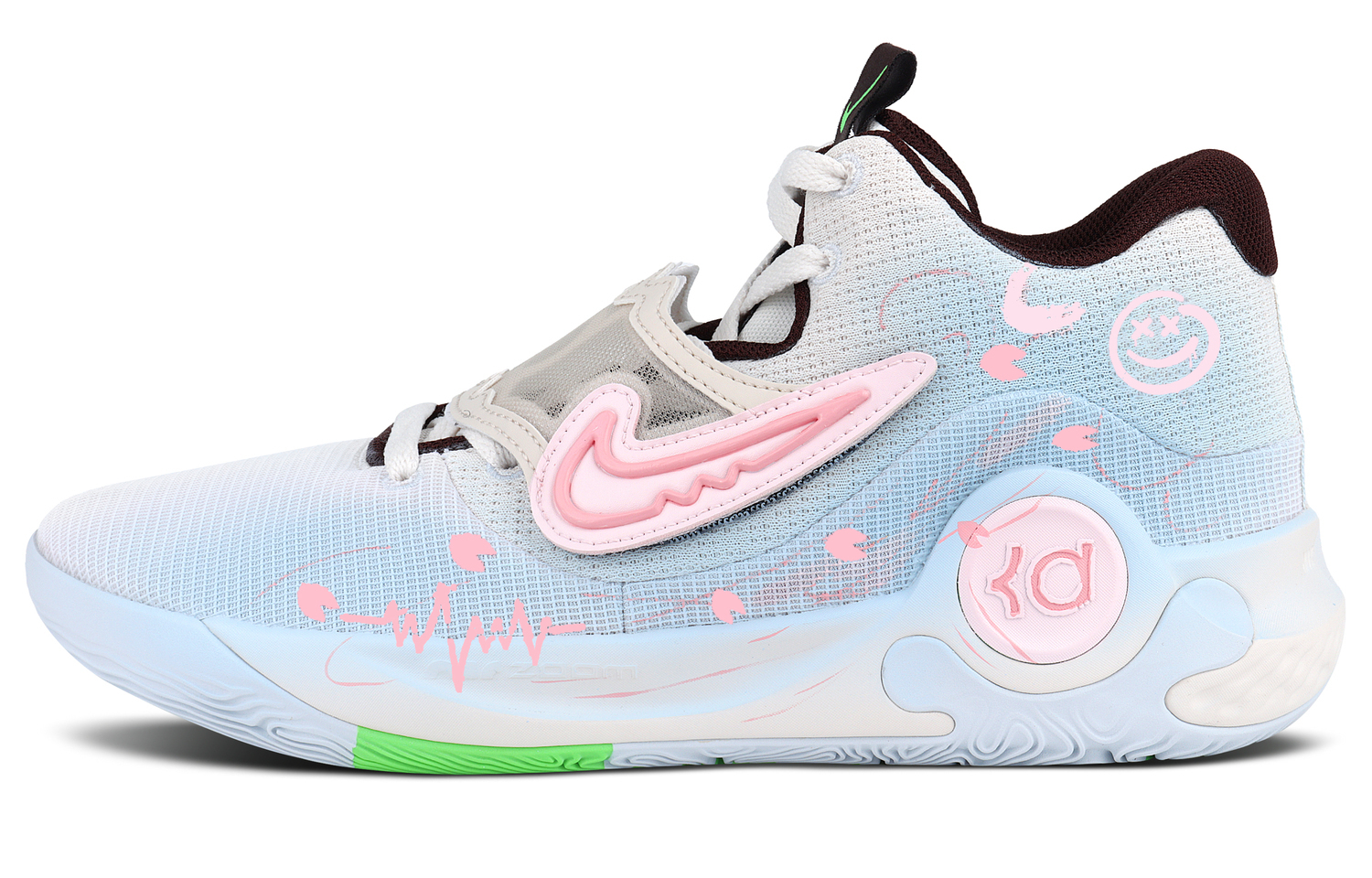 

Nike Кроссовки для баскетбола KD Trey 5 X с амортизацией, износостойкие низкие мужские синий розовый