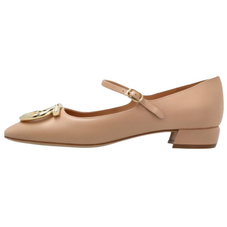 Ferragamo Туфли Мэри Джейн Marry Flat женские бежевые