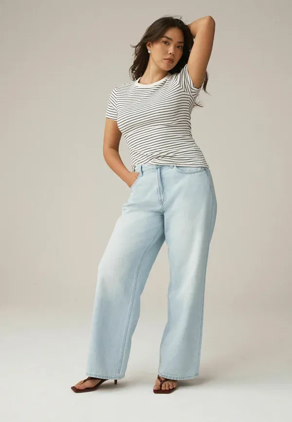 Джинсы Next, модель Wide leg, новый выбеленный синий