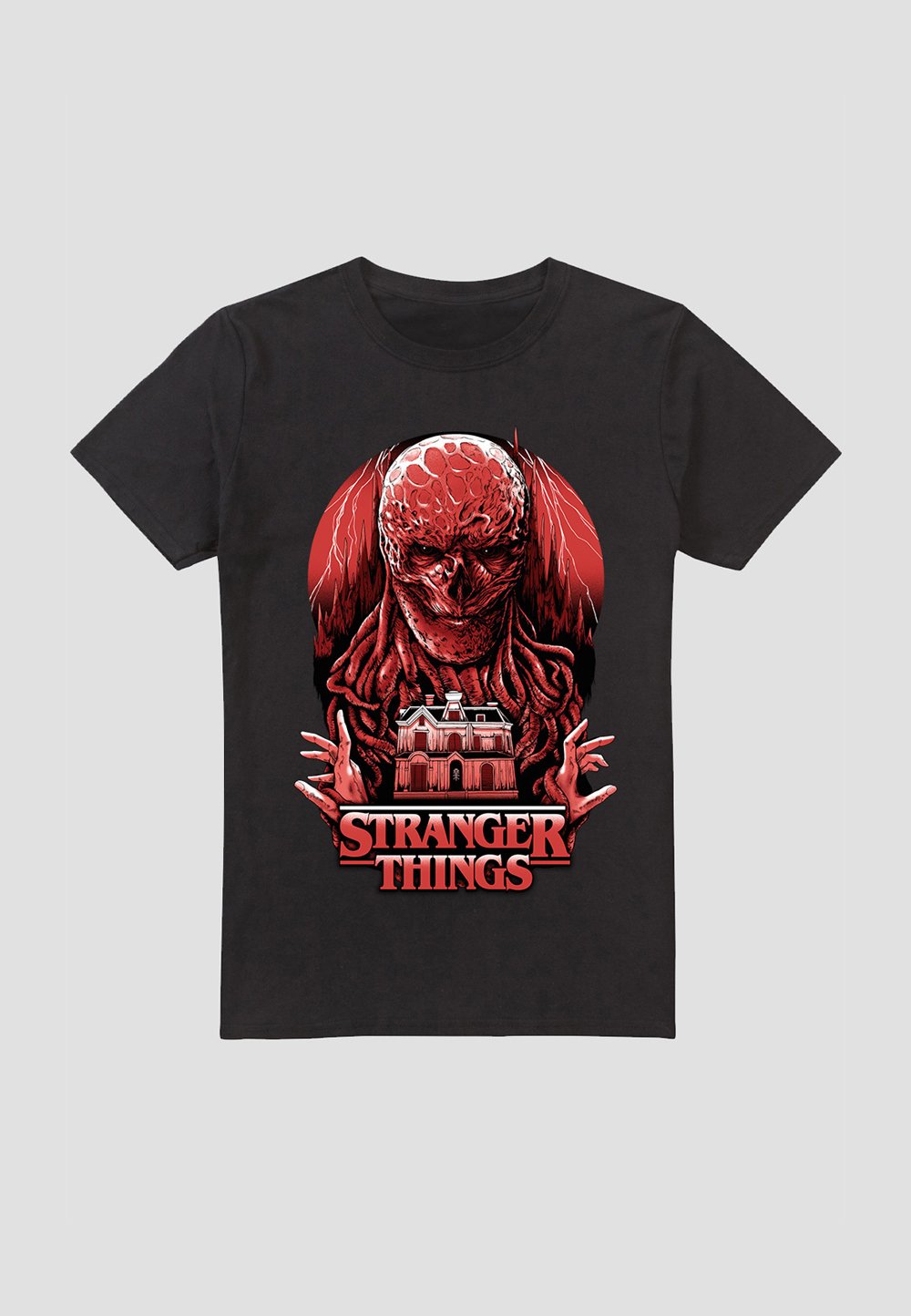 

Футболка с принтом STRANGER THINGS VECNA HORROR Cotton Soul, черный