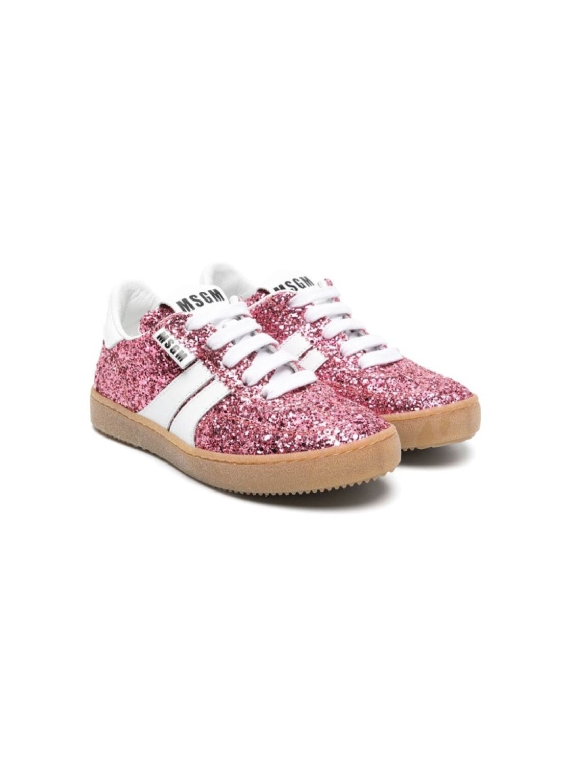 

MSGM Kids кроссовки Retro с блестками, розовый