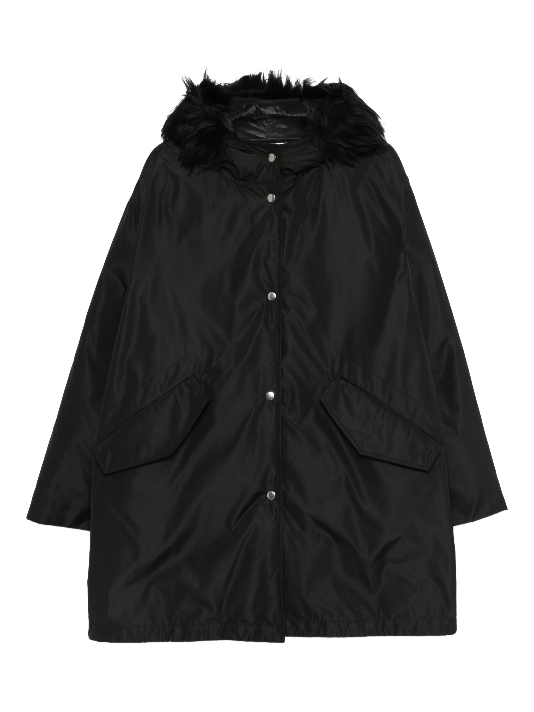 

Пуховик из искусственного меха Jil Sander, черный