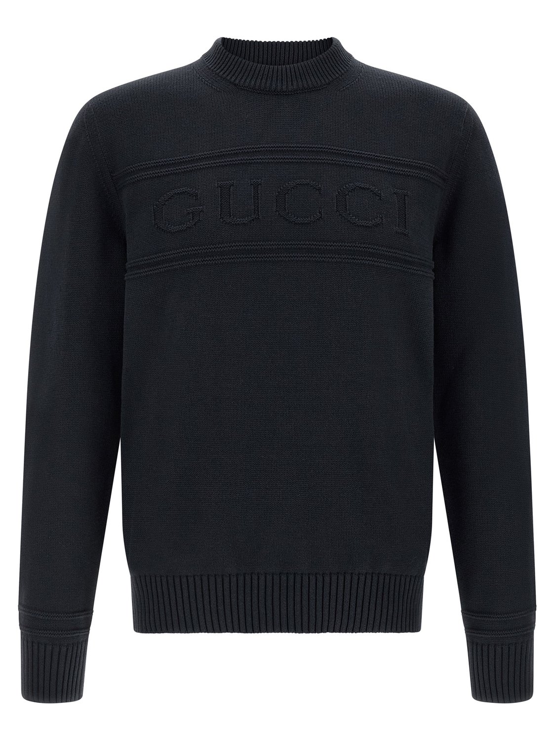 

Свитер с интарсией Gucci, синий