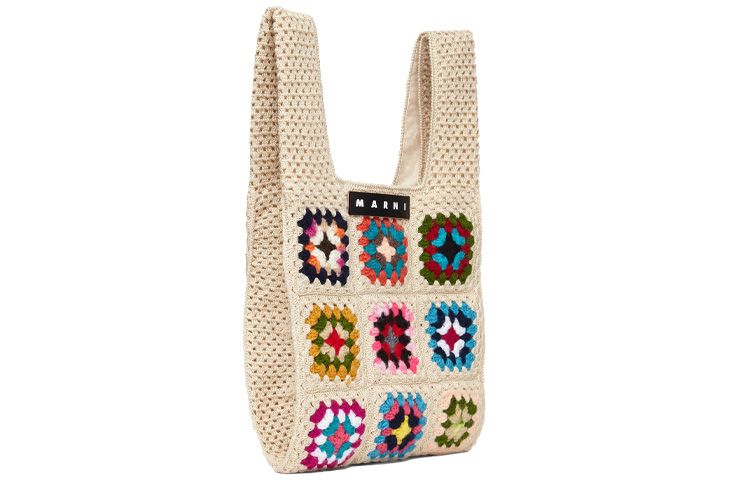 Хлопковая сумка Regular женская разноцветная MARNI, Set (Bag+Dust Bag) — фото 2