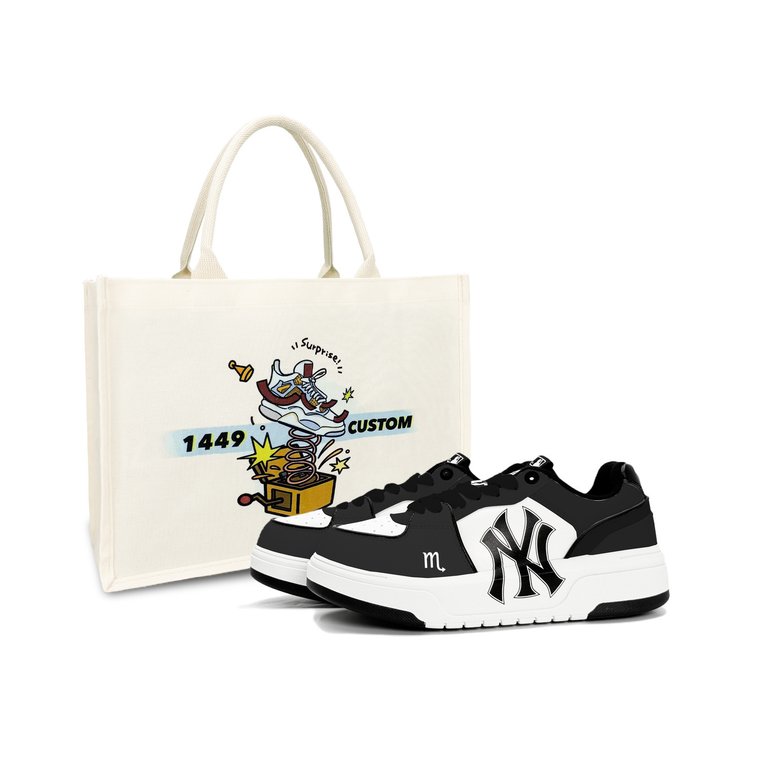 

Кроссовки для скейтборда unisex с амортизирующей стелькой Chunky Liner и износостойкой подошвой, низкие MLB, черный