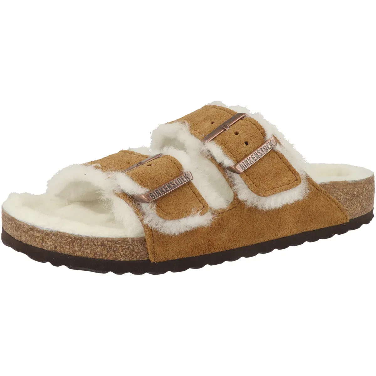 Сандалии классические с замшей, Birkenstock, светло-коричневые — фото 4