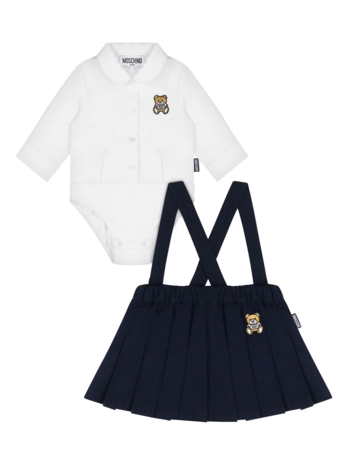 

Moschino Kids комплект из комбинезона Teddy Bear, белый