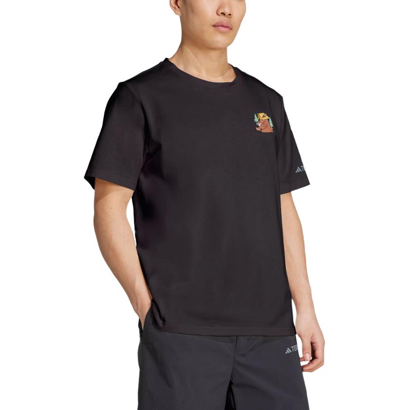 Adidas Футболка Terre POLYGIENE GRAPHIC Unisex Black — фото 4