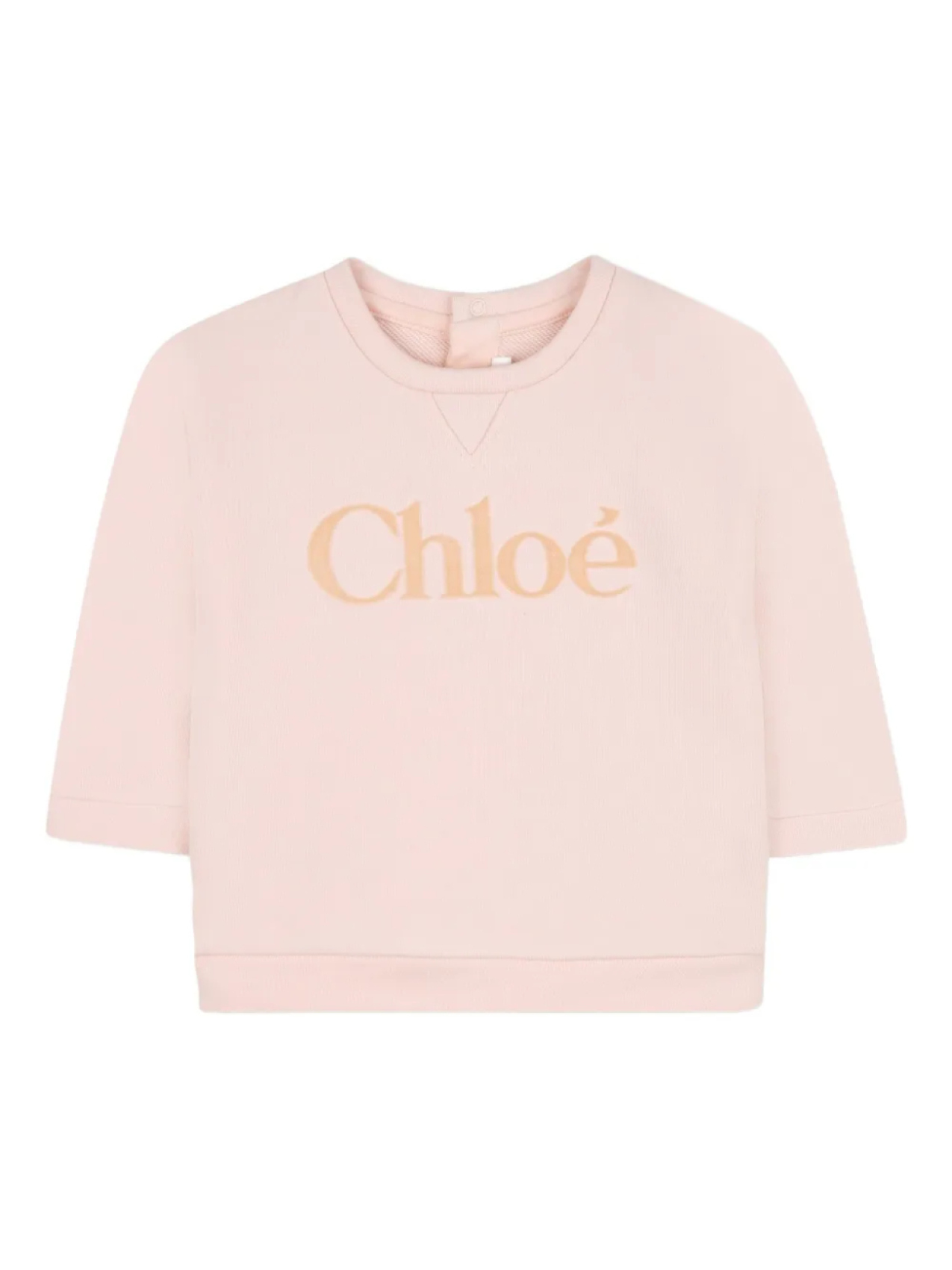 

Chloé Kids футболка с логотипом, розовый