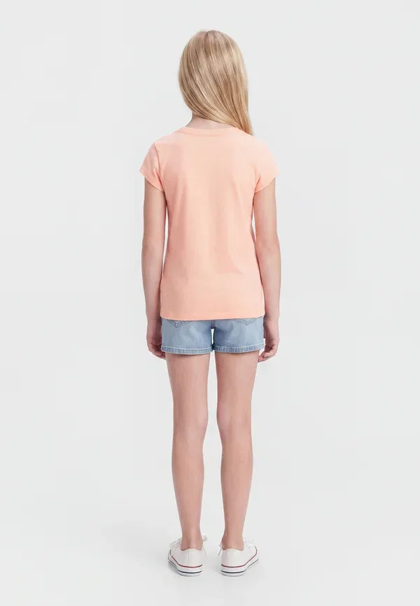 Футболка с принтом Gap, модель Logo tee print, оранжевый неон — фото 2