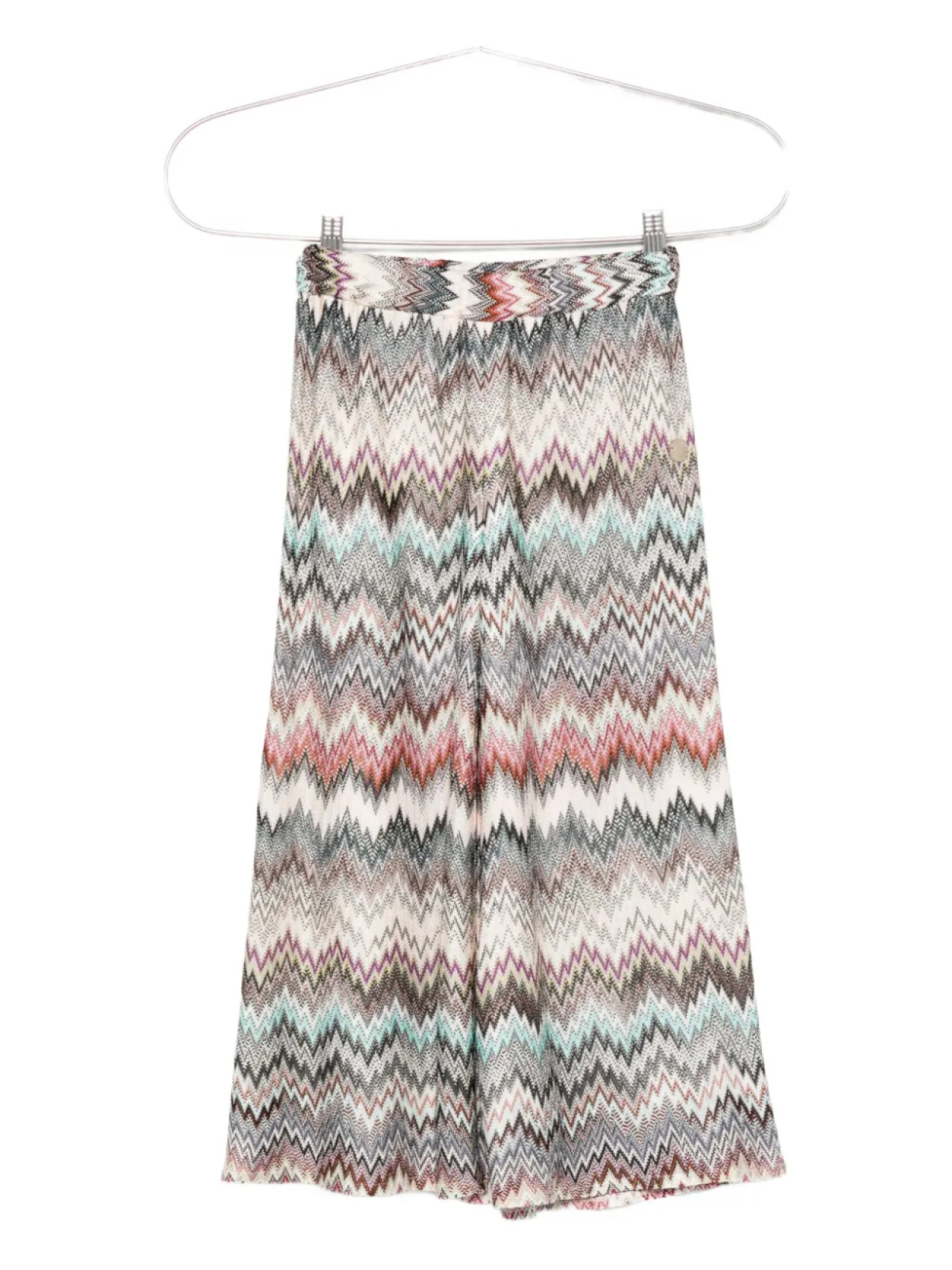 

Брюки Missoni Kids из вискозы с узором «зигзаг», нейтральный