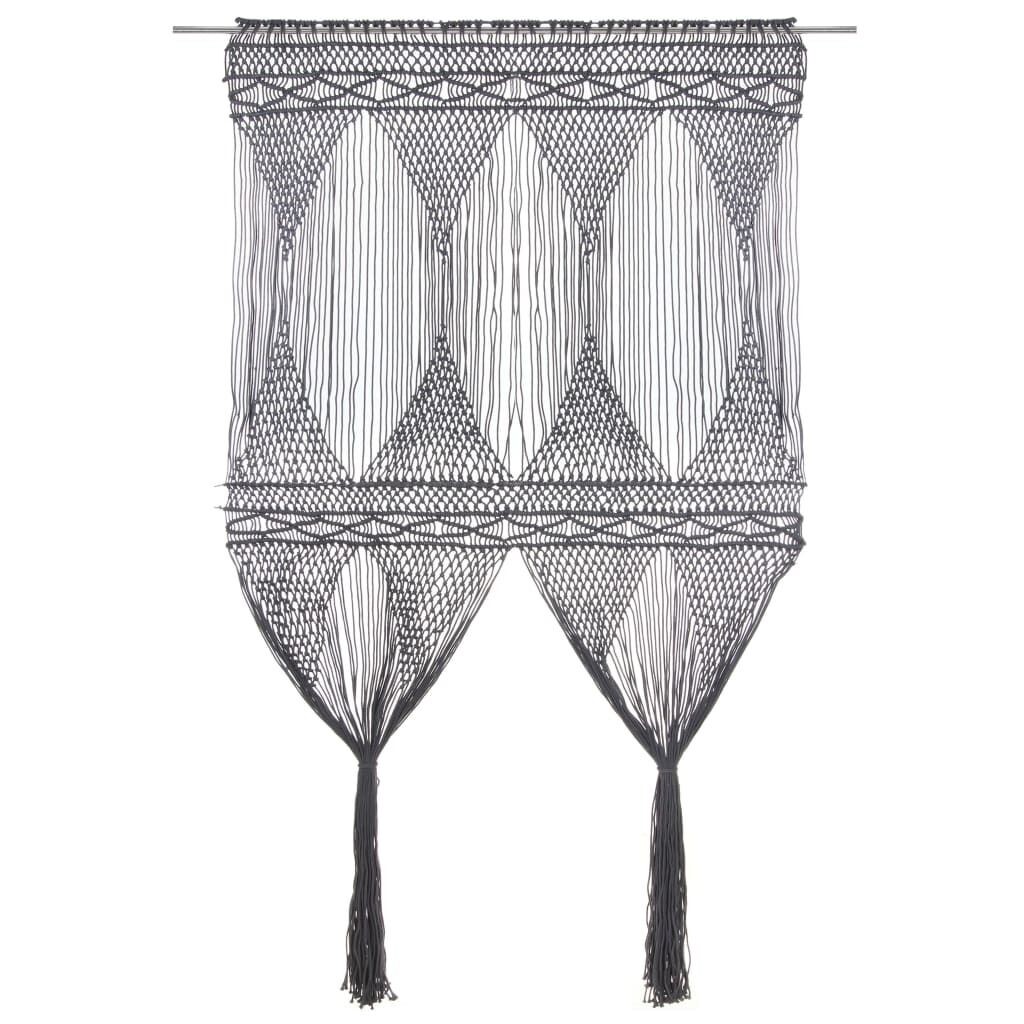 

Штора макраме серо-коричневый 140х240 см хлопок DKD HOME DECOR, серый