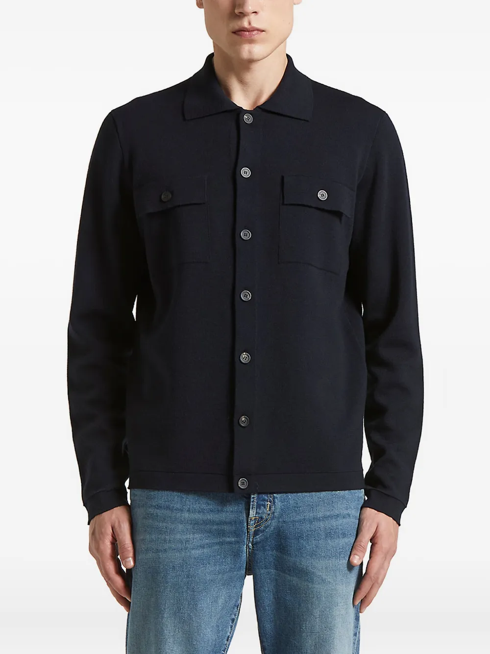 

Кардиган с воротником поло Peserico, черный