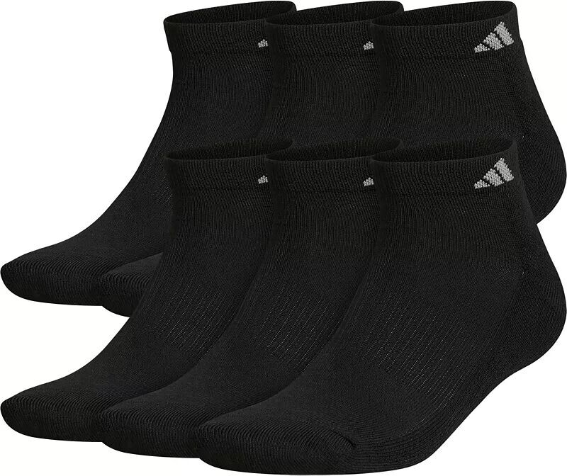 

Мужские спортивные низкие носки Adidas с мягкой подкладкой — 6 шт., черный