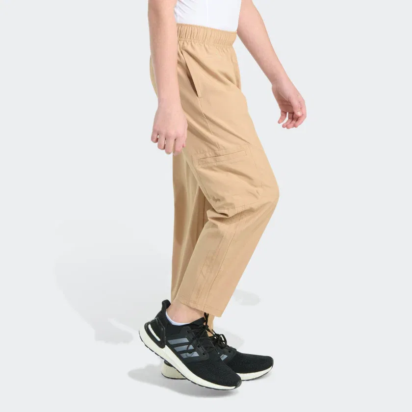 Детские брюки-карго adidas из тканого рипстопа с эластичным поясом, Sandstone — фото 4