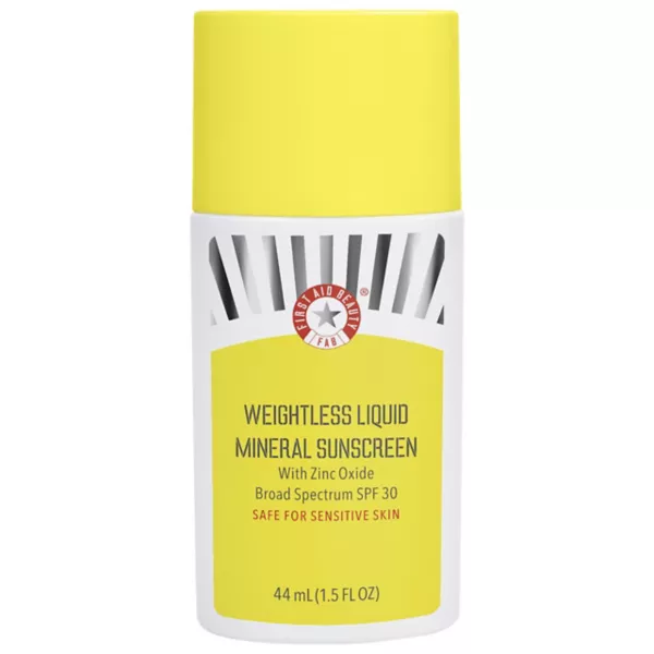 

Невесомый жидкий минеральный солнцезащитный крем с оксидом цинка spf 30 First Aid Beauty