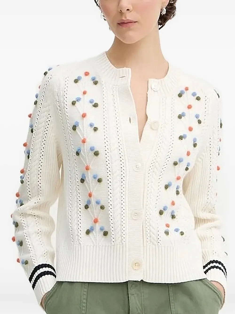 

Вязаный кардиган с помпонами PS Paul Smith, нейтральный