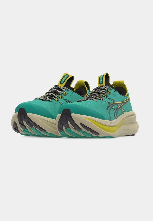 Кроссовки для трейлраннинга gel nimbus 28 Asics, Aurora Green/Black — фото 3