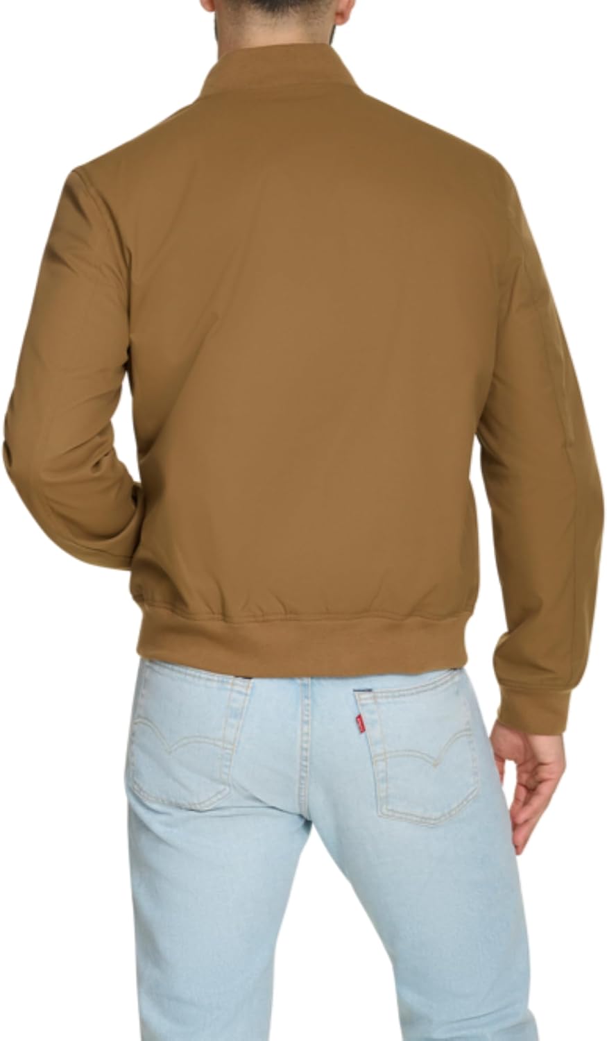 Мужская куртка-бомбер Levi's из трикотажного полотна с нагрудным карманом на молнии, Worker Brown — фото 3