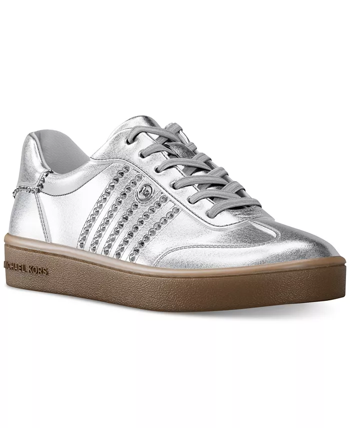 Женские кроссовки Scotty на шнурках Michael Kors, серебряный