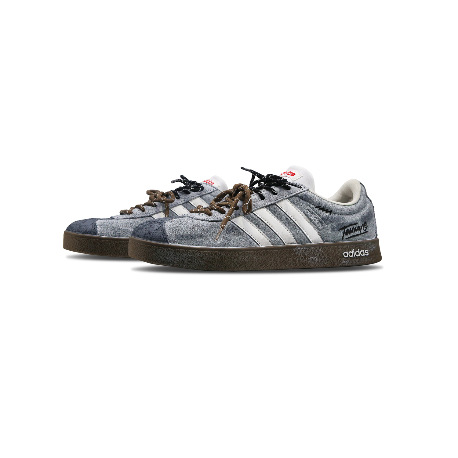 Adidas VL COURT 2.0 'GreyMory' German Army Trainers Unisex серо-голубые — фото 4