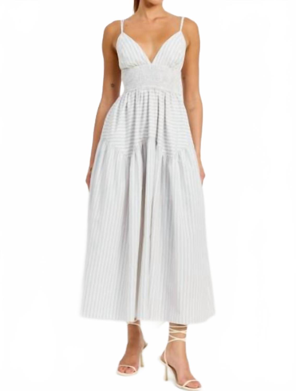 

Платье макси Haisley в полоску розово-зеленое En Saison