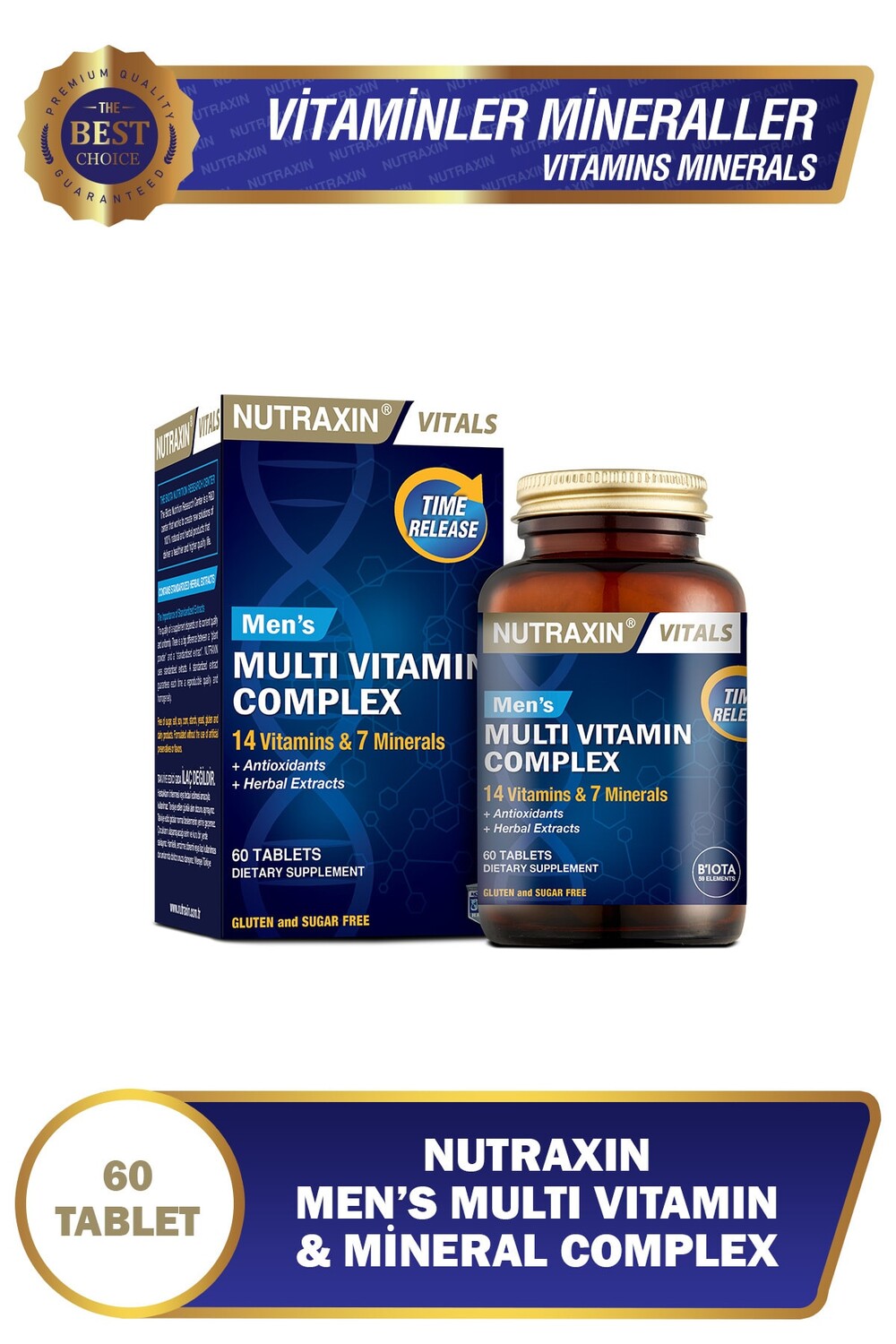 

Nutraxin Мультивитаминно-минеральный комплекс для мужчин 60 таблеток 60