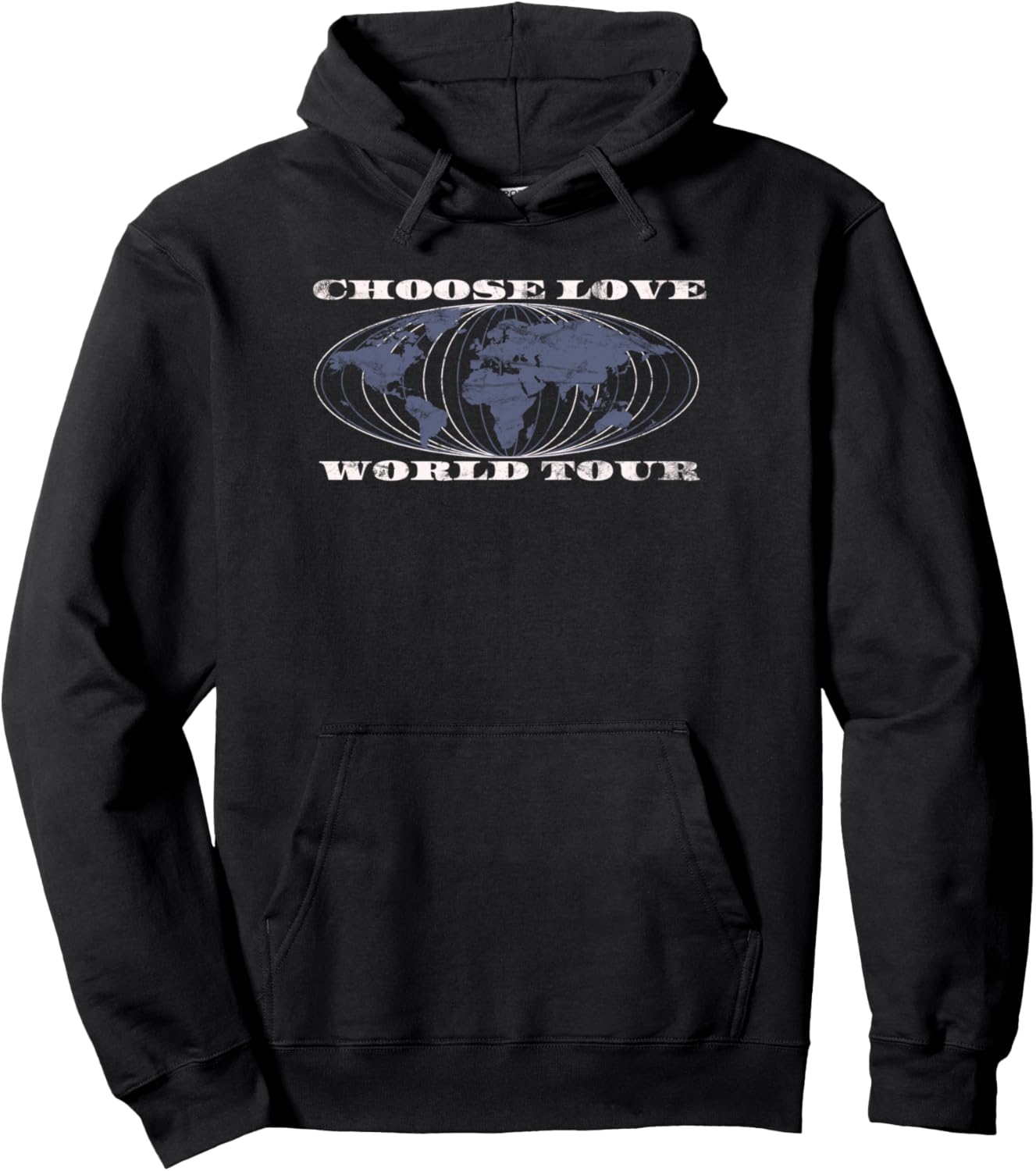 

Худи Chose Love World Tour (передняя и задняя части) Trendy Apparel, черный