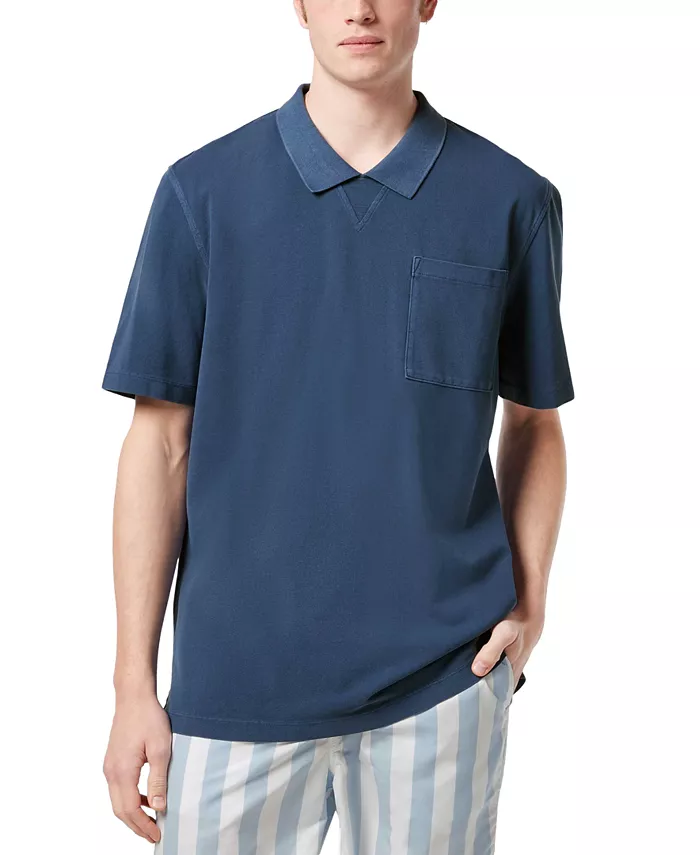 

Мужская свободная поло с коротким рукавом, окрашенная в готовом виде SCOTCH & SODA, синий