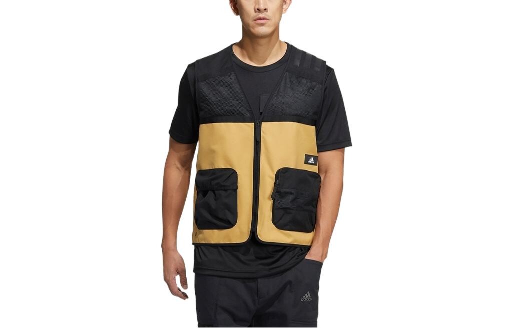 

Жилет унисекс черный/золотой Adidas, черный