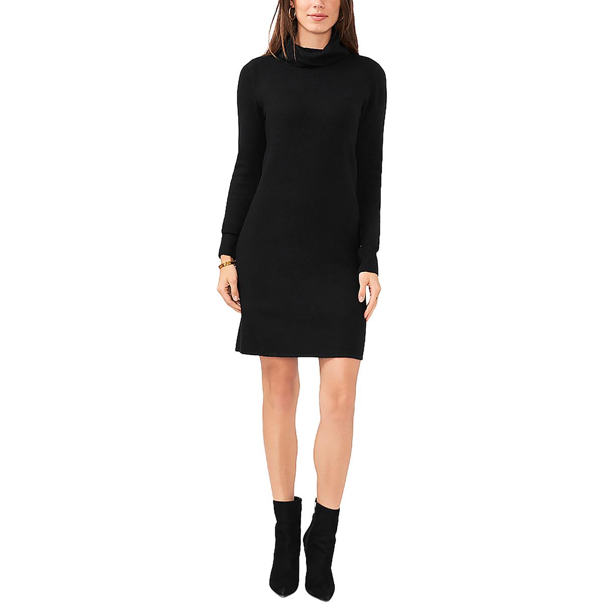 

Женское мини-платье-свитер с воротником-стойкой Vince Camuto, цвет rich black