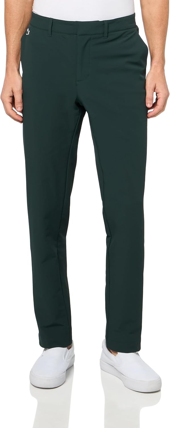 Мужские спортивные утепленные гольф-штаны Lacoste Slim Fit с водоотталкивающей пропиткой, Forest Green