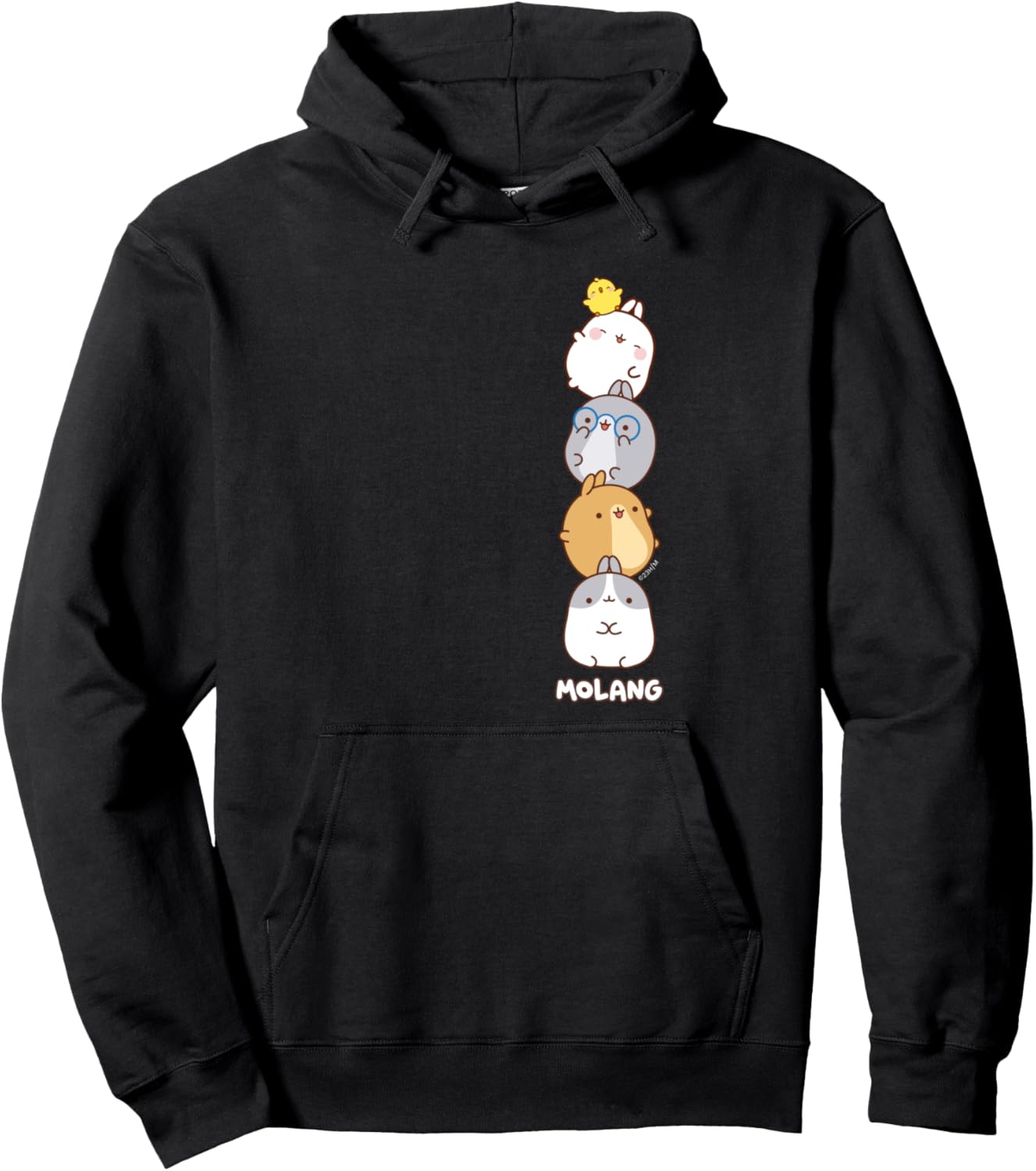 

Забавная толстовка с мультяшным дизайном для женщин, мужчин и детей Molang, черный