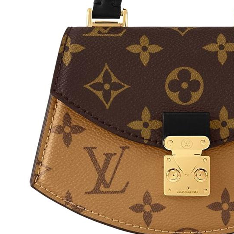 LOUIS VUITTON Сумка-веер из прорезиненной ткани с кожаными вставками — фото 4