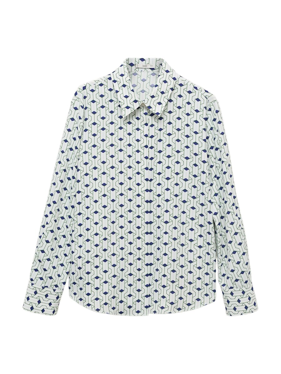 

Блуза MANGO, цвет Royal blue/Pastel blue