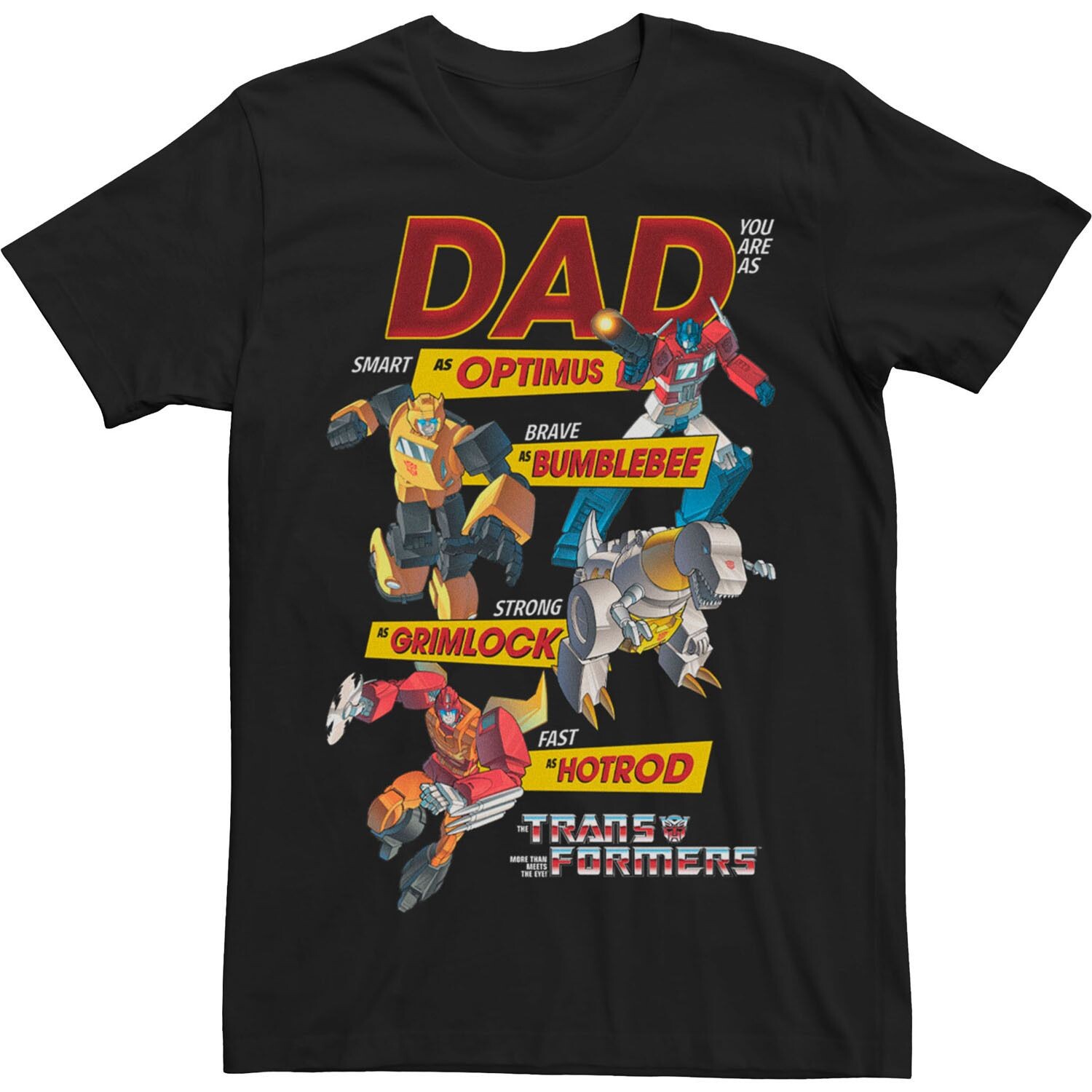 

Мужская футболка-трансформер Dad You Are Smart Brave Strong Fast Licensed Character