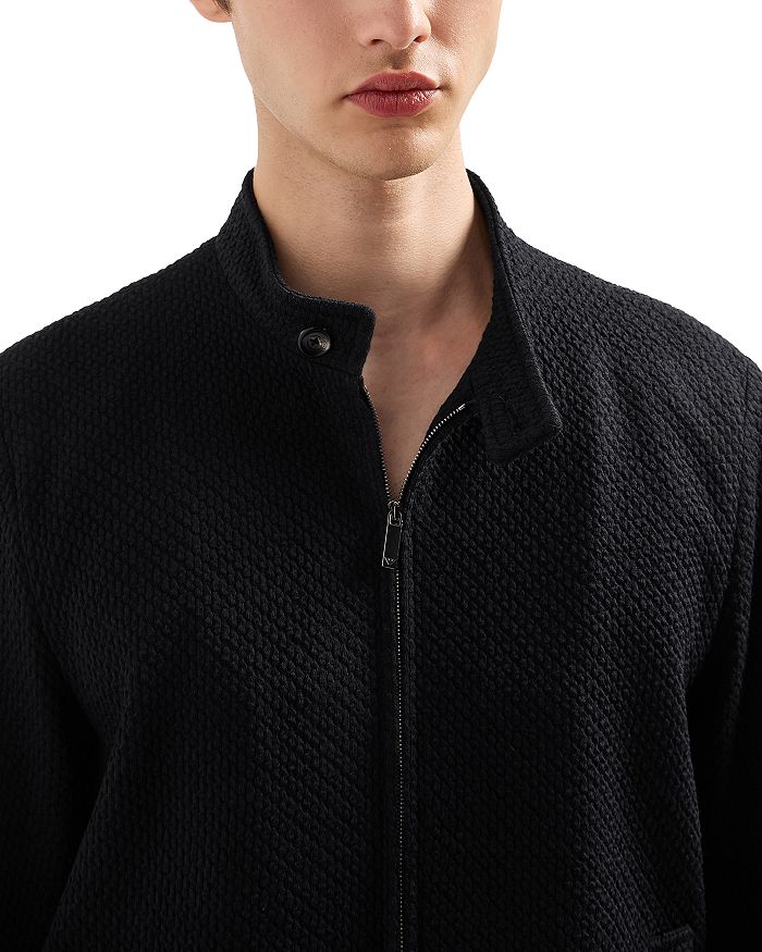 Куртка-бомбер жаккардового кроя Regular Fit Emporio Armani, синий — фото 4