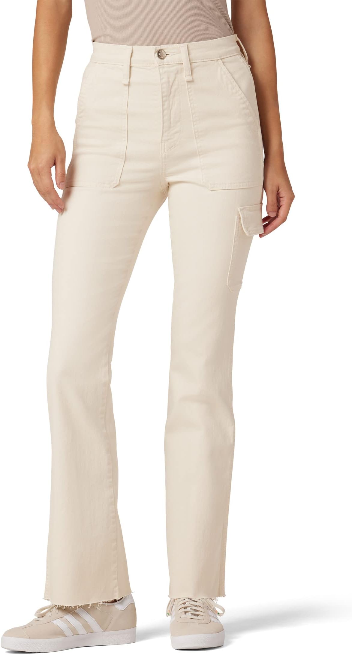 

Джинсы Hudson Jeans Utility Faye Ultra High-Rise Bootcut in Egret, Egret